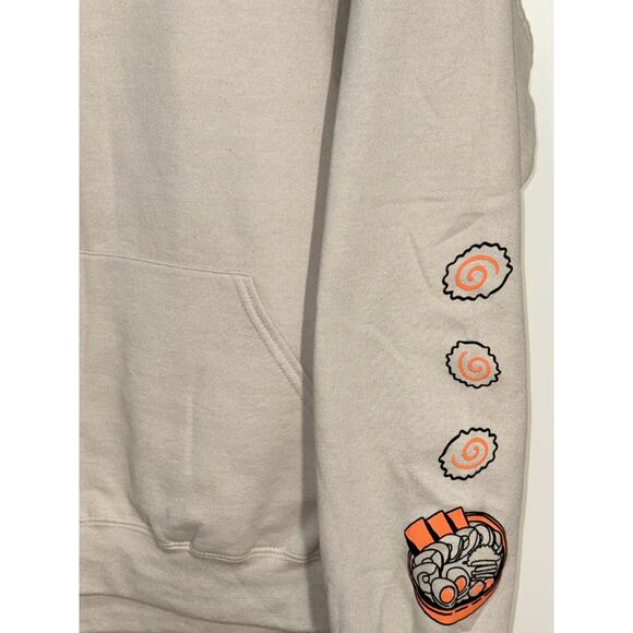 Naruto Ichi Raku Ramen Cream Hoodie Sweatshirt, Unisex Size 2XL - Picture 3 of 5